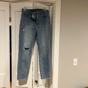 GAP curvy true skinny holey jeans.